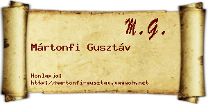 Mártonfi Gusztáv névjegykártya