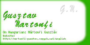 gusztav martonfi business card