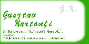 gusztav martonfi business card